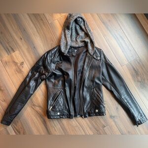 Full Tilt Black Jacket with Gray Hood